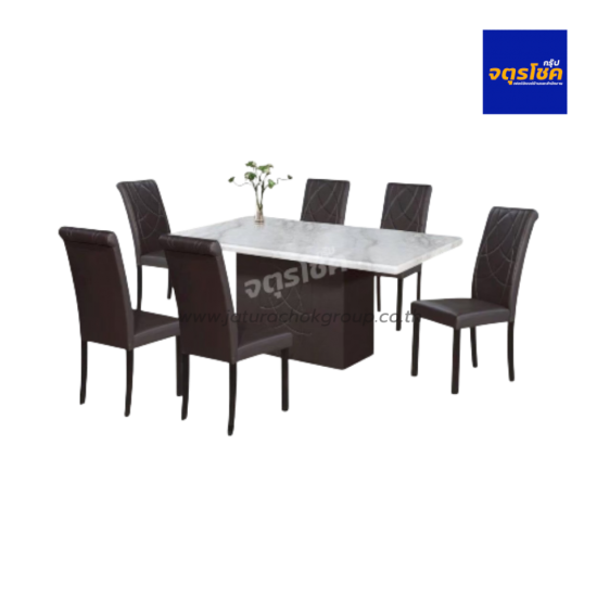ชุดโต๊ะอาหาร 6 ที่นั่ง รุ่น คามิเลีย Camellia /M-SY27/388 เฟอร์นิเจอร์
