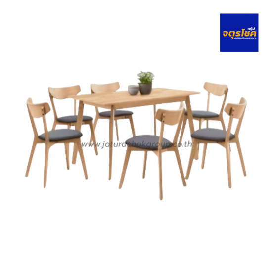 ชุดโต๊ะอาหาร 6 ที่นั่ง รุ่น ฮาเซลล์ HAZEL /SDT-HEL SET/388 เฟอร์นิเจอร์