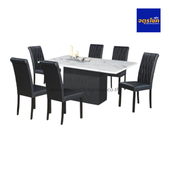 ชุดโต๊ะอาหาร 6 ที่นั่ง รุ่น ฮอป Hops /M-816/388 เฟอร์นิเจอร์