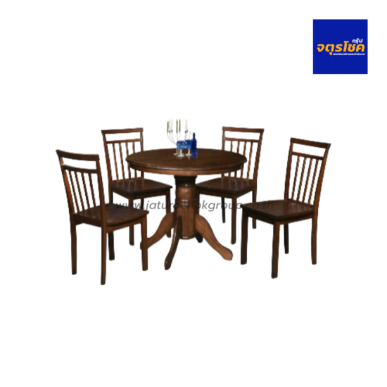 ชุดโต๊ะอาหารกลม 4 ที่นั่ง รุ่น โฮชิ Hoshi 388 เฟอร์นิเจอร์