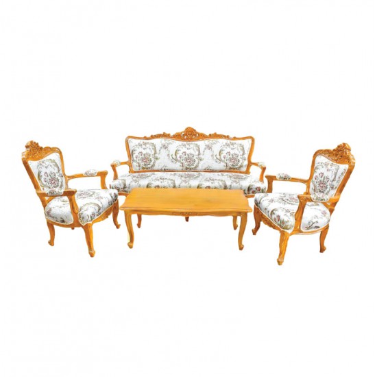 ชุดรับแชกหลุยส์ชบา+โต๊ะกลางหลุยส์ชบา-สีธรรมชาติ