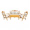 ชุดรับแชกหลุยส์ชบา+โต๊ะกลางหลุยส์ชบา-สีธรรมชาติ
